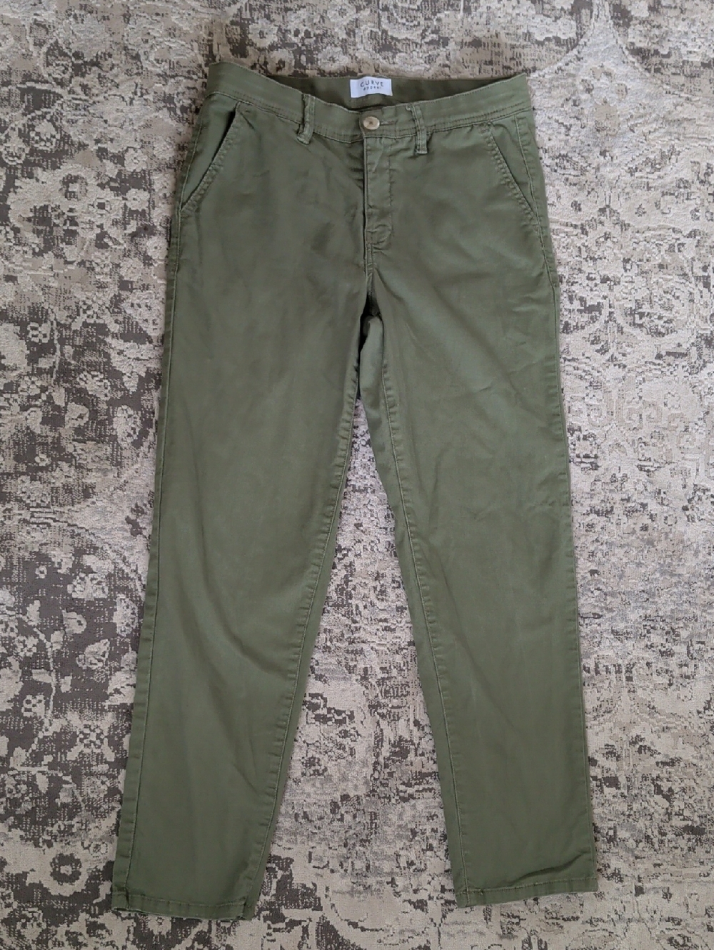 Olive Green Mid Rise Stright Lightweight Pants Size 26